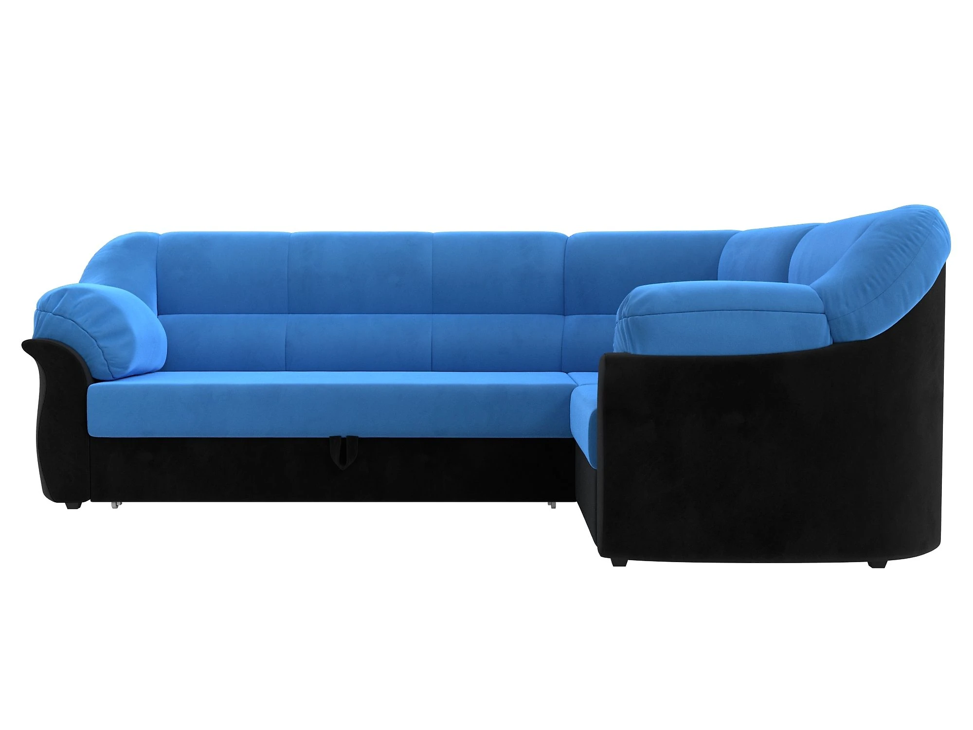 Угловой диван без подушек Карнелла Плюш Дизайн 3