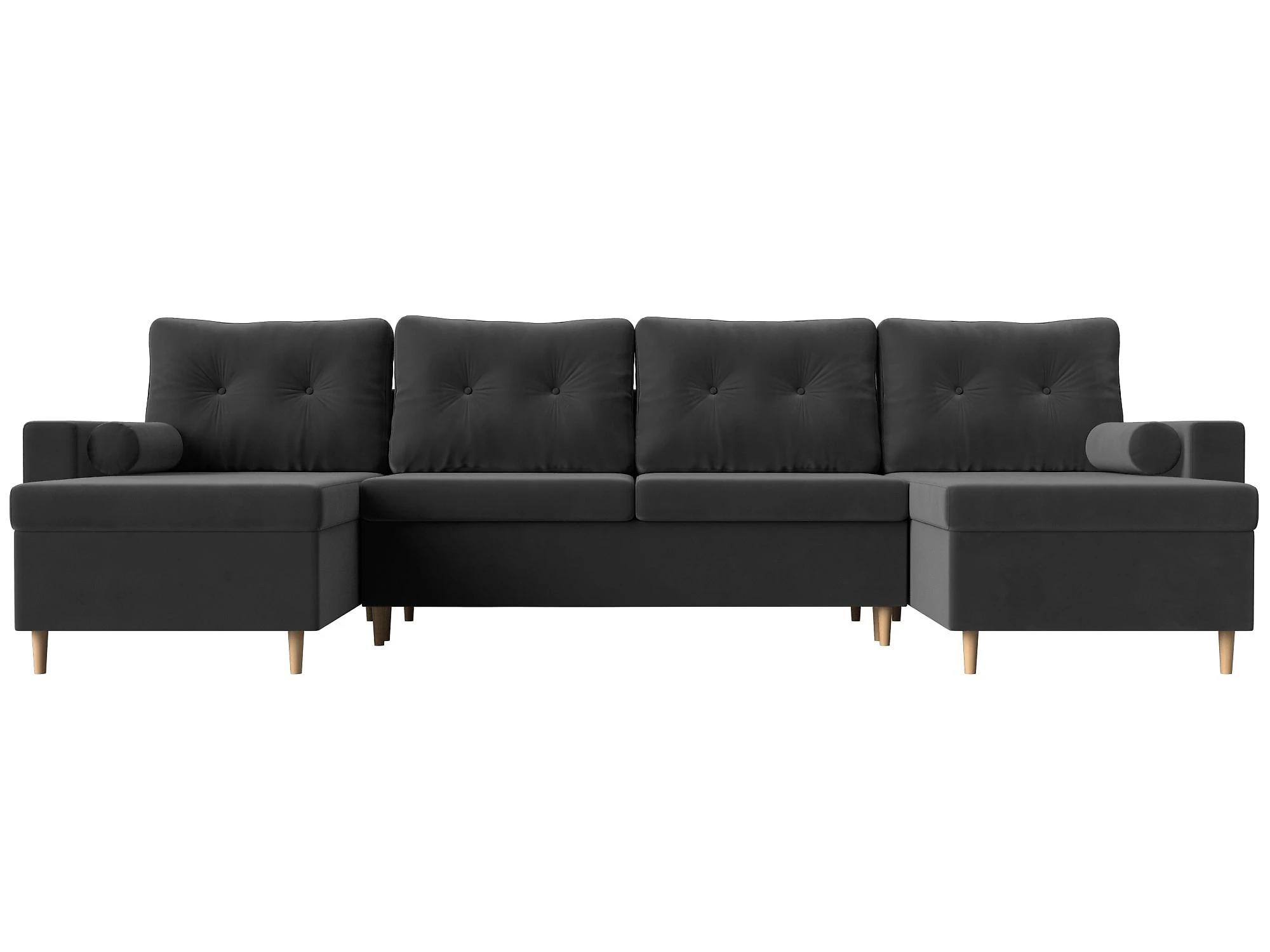  угловой диван с оттоманкой Белфаст-П Плюш Дизайн 6