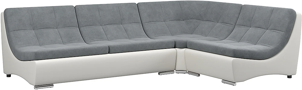 Угловой диван из велюра Монреаль-4 Слэйт
