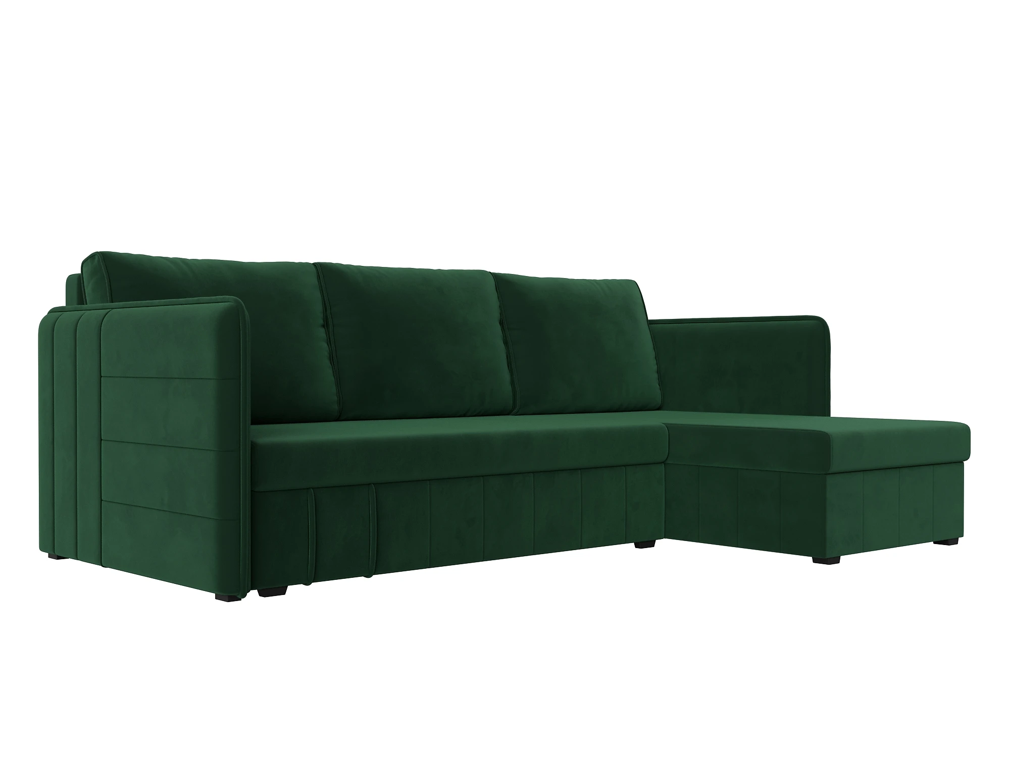 Угловой диван эконом класса Слим Плюш Дизайн 4