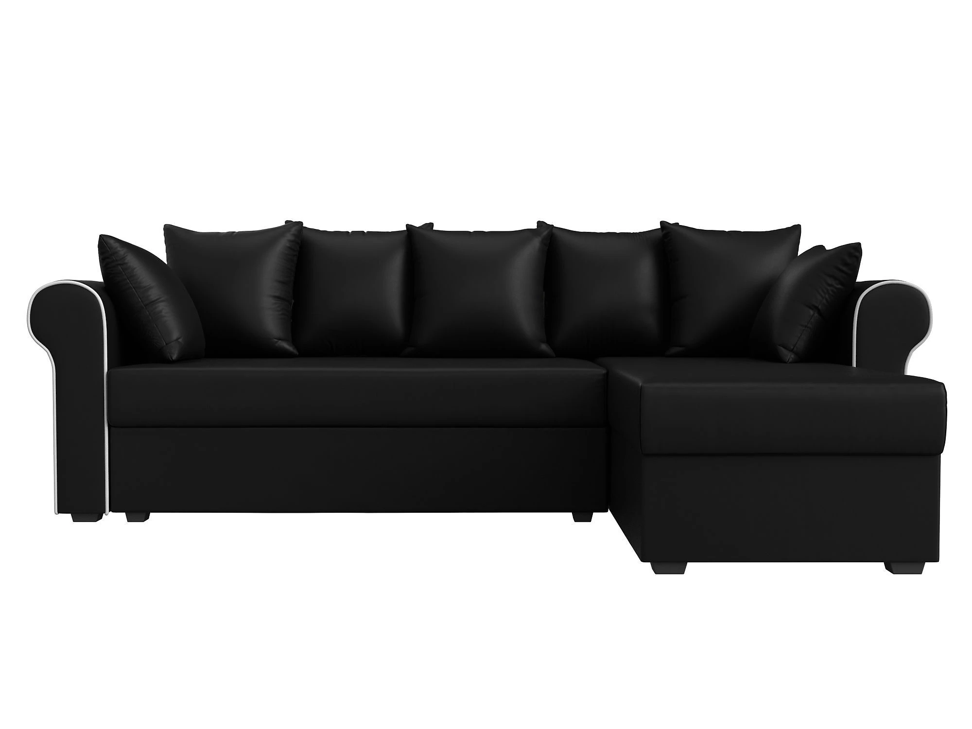 Чёрный угловой диван Рейн Дизайн 15