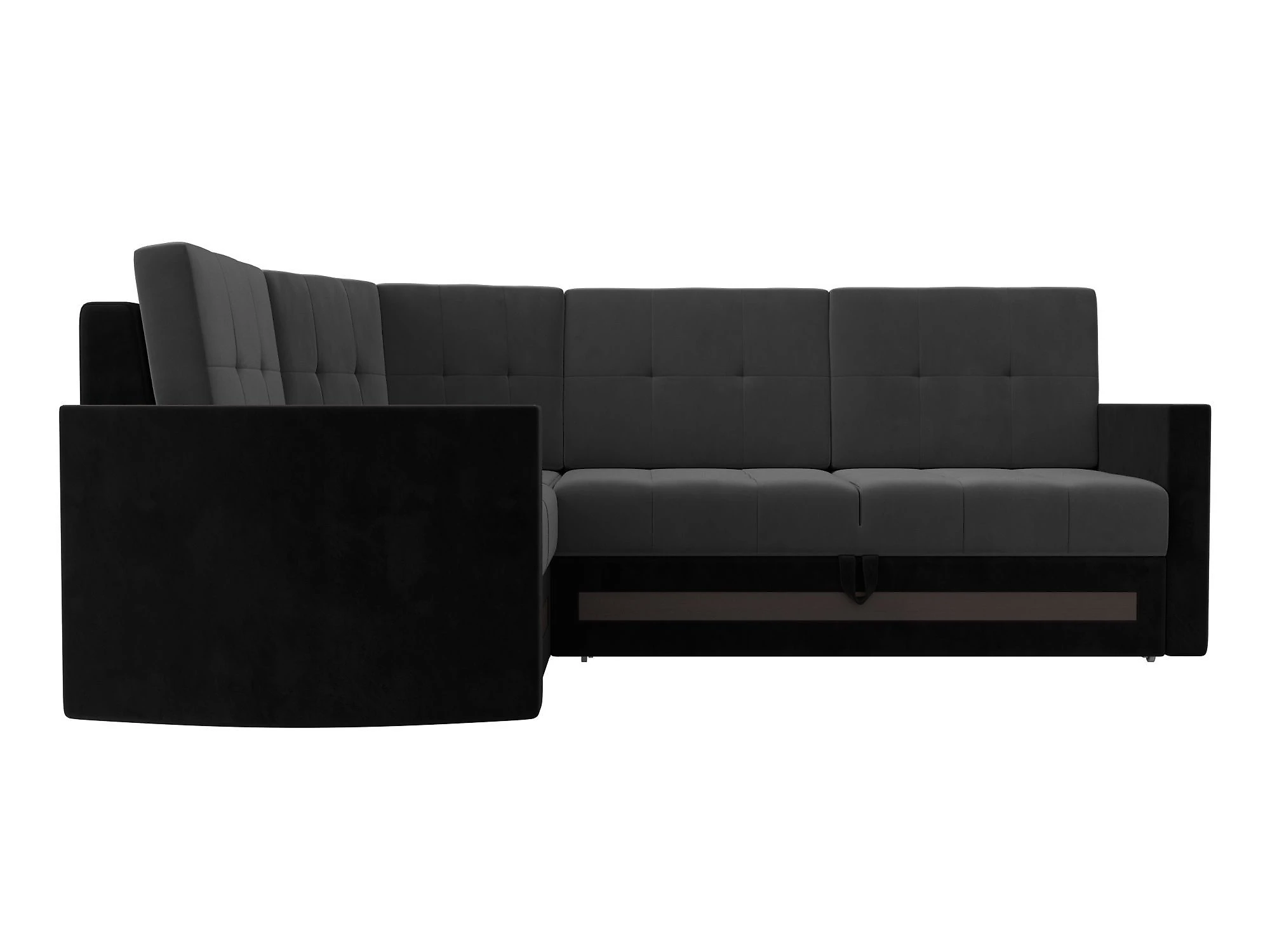 Угловой диван из велюра Белла Плюш Дизайн 12