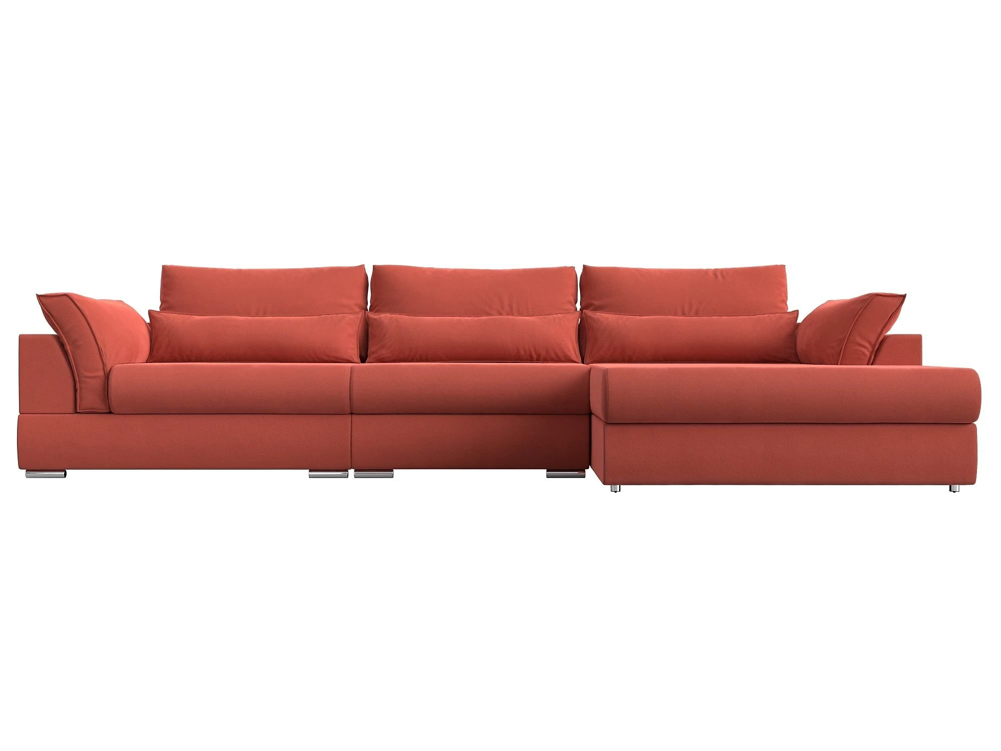 Угловой диван красный Пекин Лонг Дизайн 5