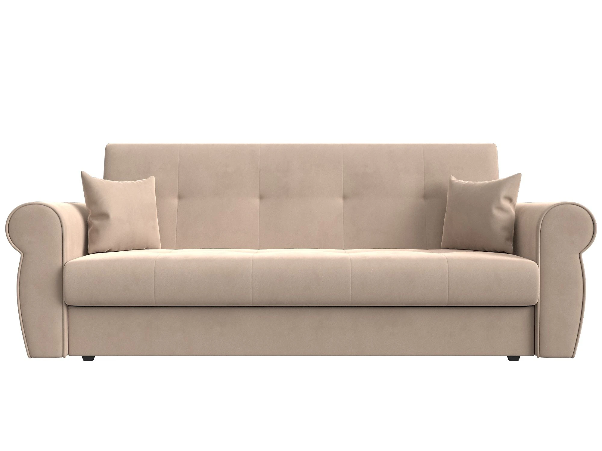 Бежевый диван-кровать Лига-019 Плюш Дизайн 1 книжка