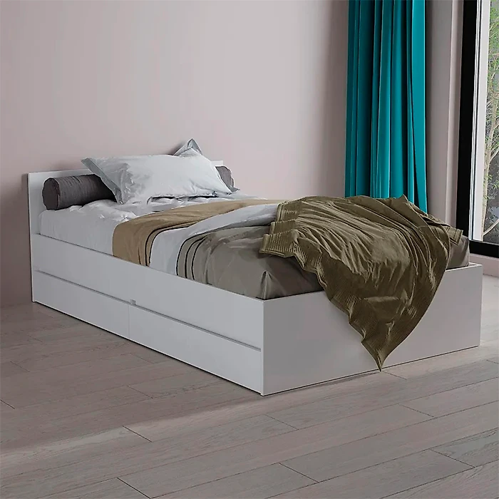 Кровать односпальная 90х200 см Афина с ящиками