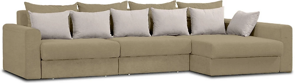 Модульный диван с оттоманкой  Модена-5 Плюш Крем