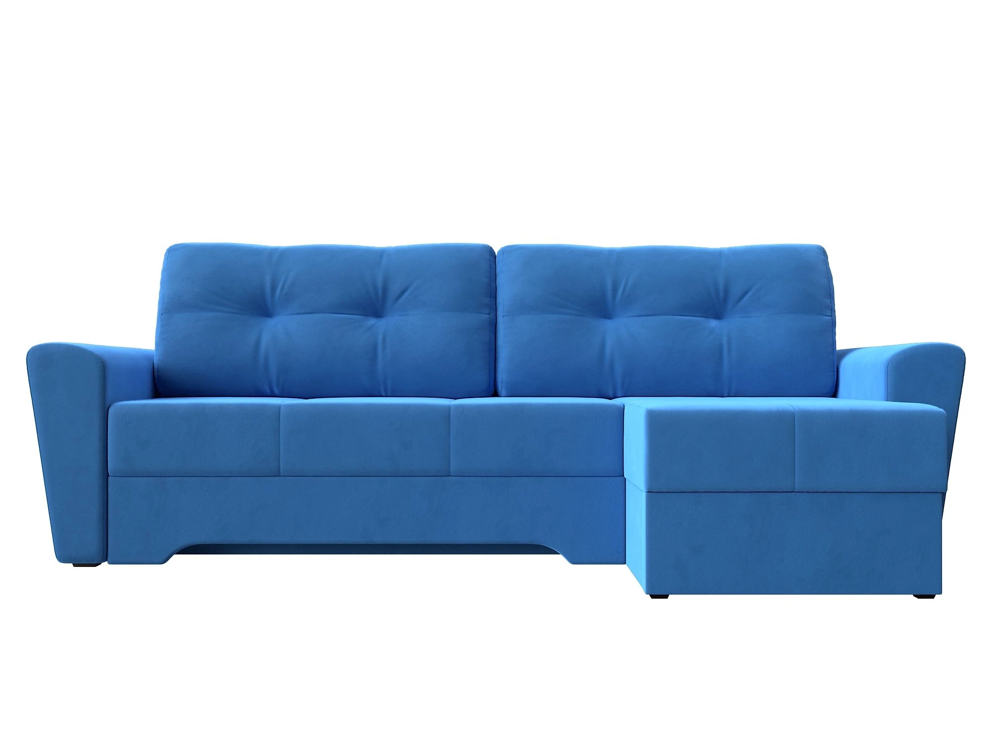 Бирюзовый угловой диван Амстердам Плюш Дизайн 8