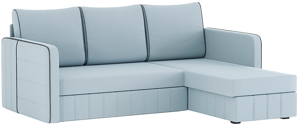 Угловой диван с правым углом Слим Плюш Лайт Грей