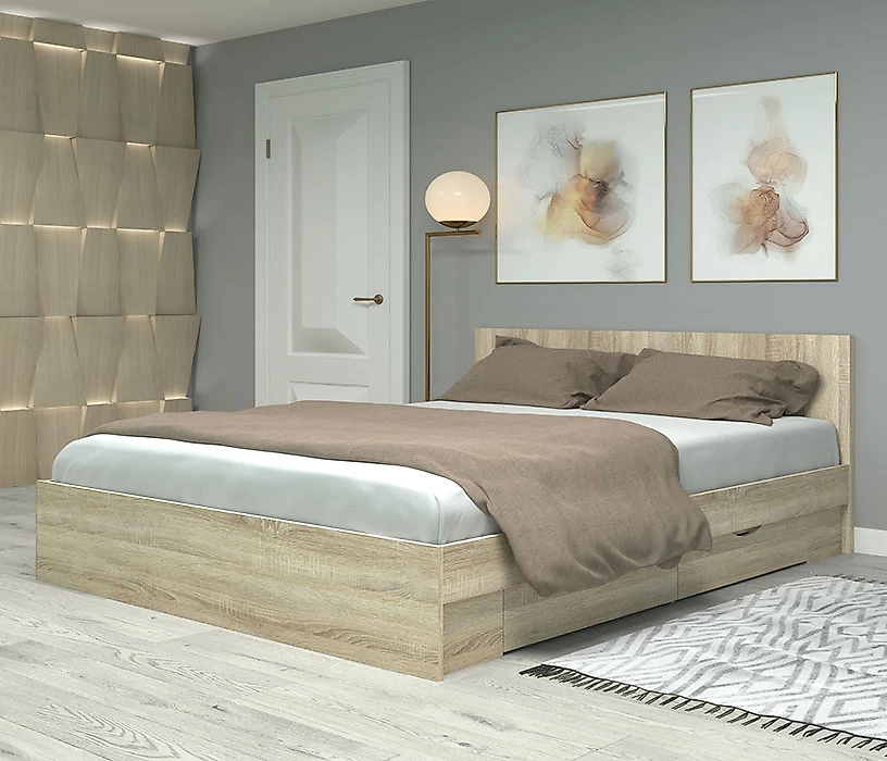 кровать в стиле минимализм Фреш КРФР-4-Я-1600 Дизайн-2
