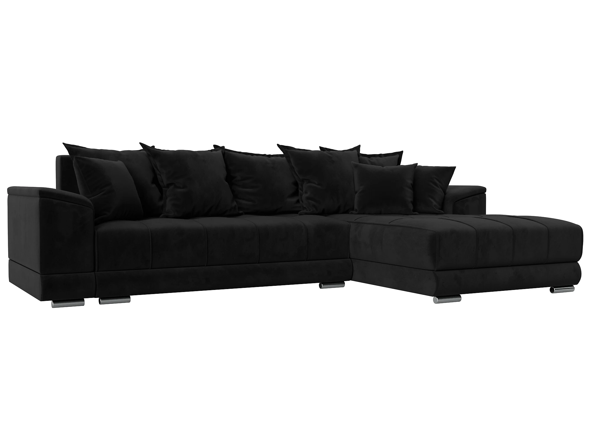 Угловой диван с левым углом НордСтар Плюш Дизайн 8
