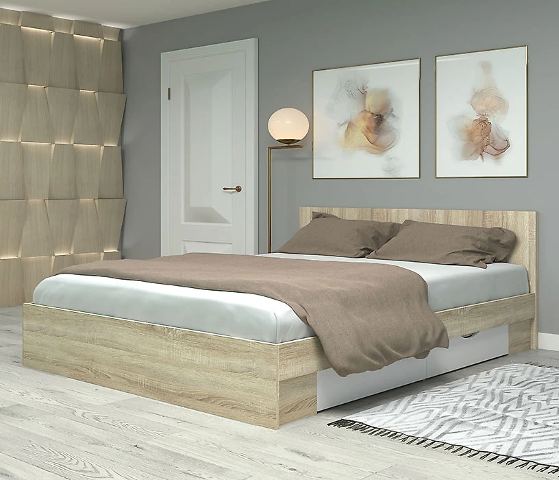 кровать в стиле минимализм Фреш КРФР-4-Я-1600 Дизайн-3