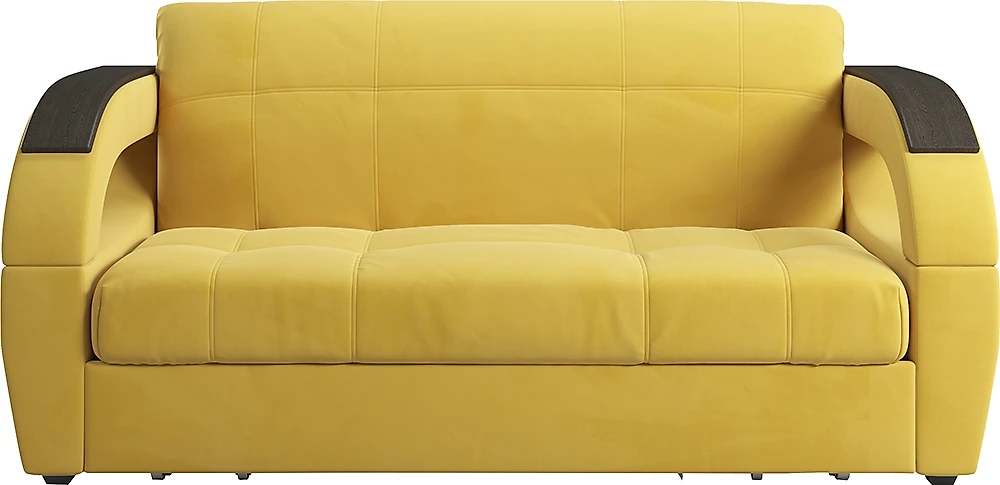 Жёлтый прямой диван Монреаль Плюш Еллоу