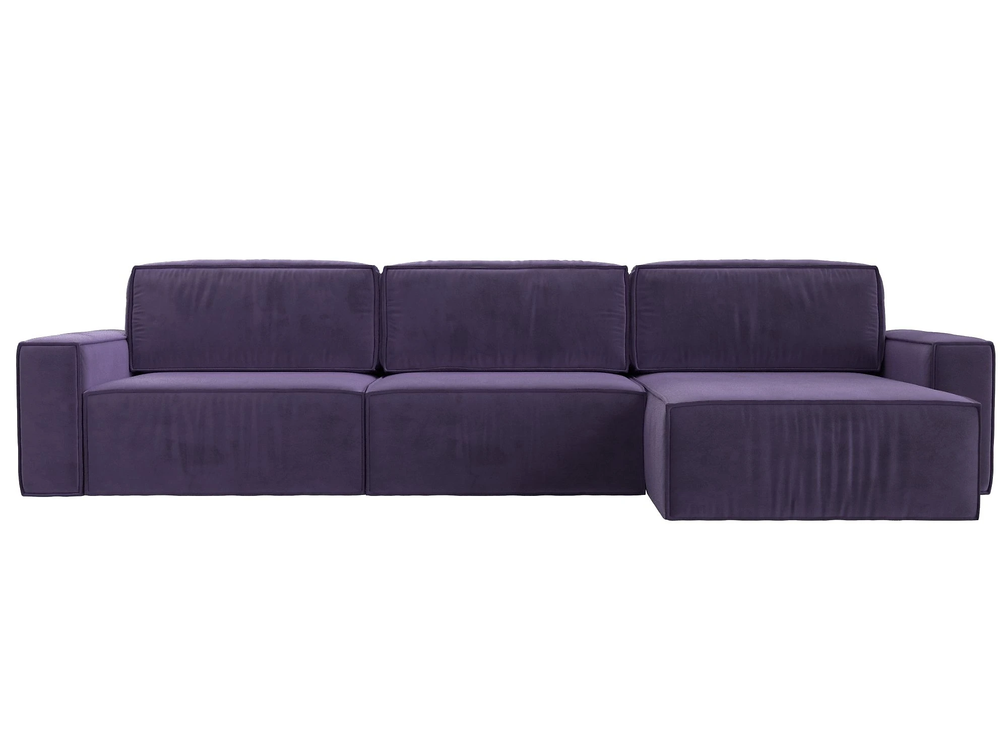 Угловой диван с большим спальным местом Прага Классик лонг Плюш Дизайн 7