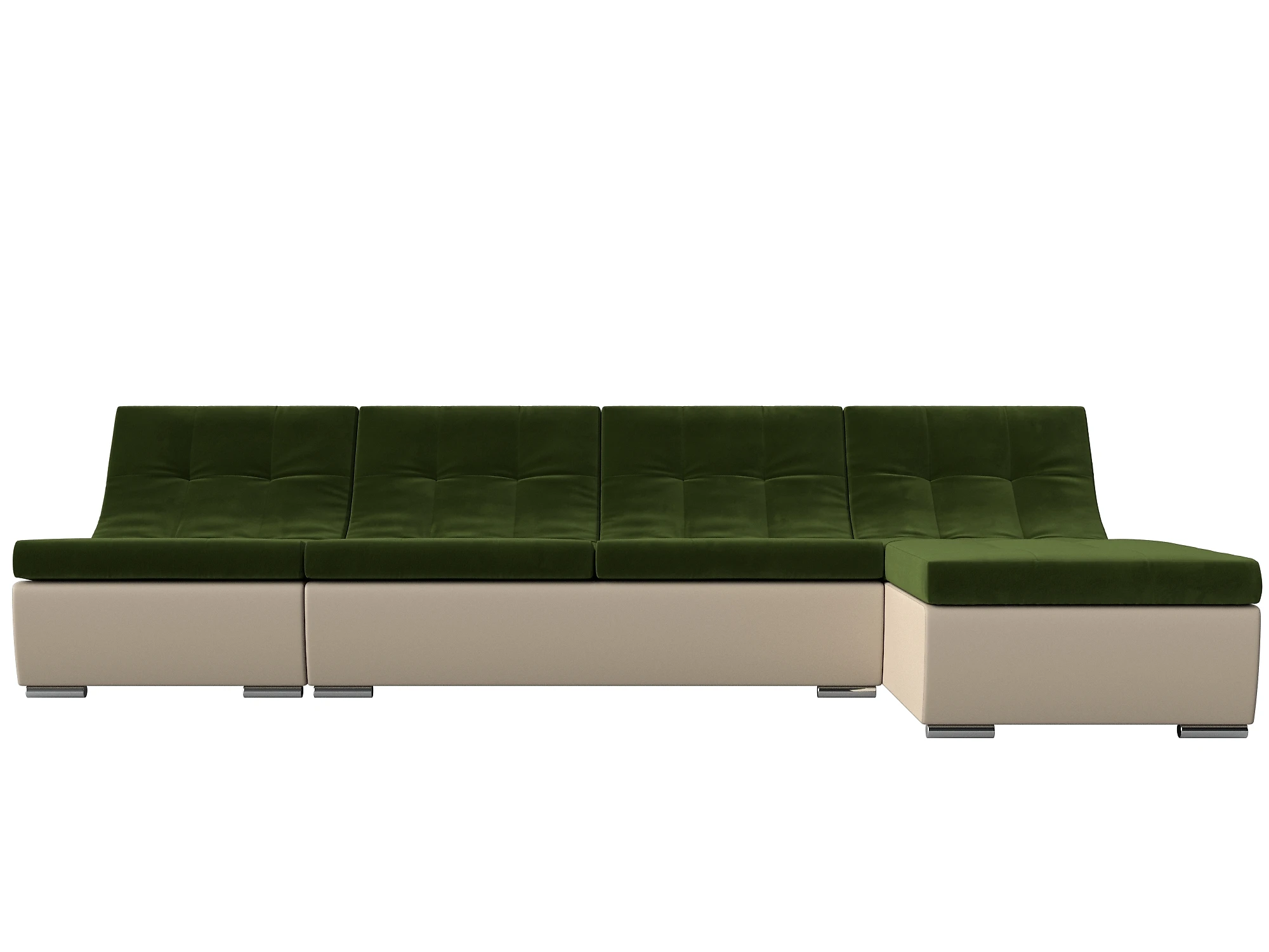 Зелёный модульный диван Монреаль Дизайн 6