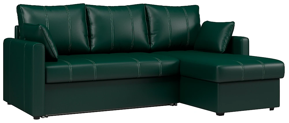 Угловой диван с ящиком для белья Риммини Дизайн 1 кожаный