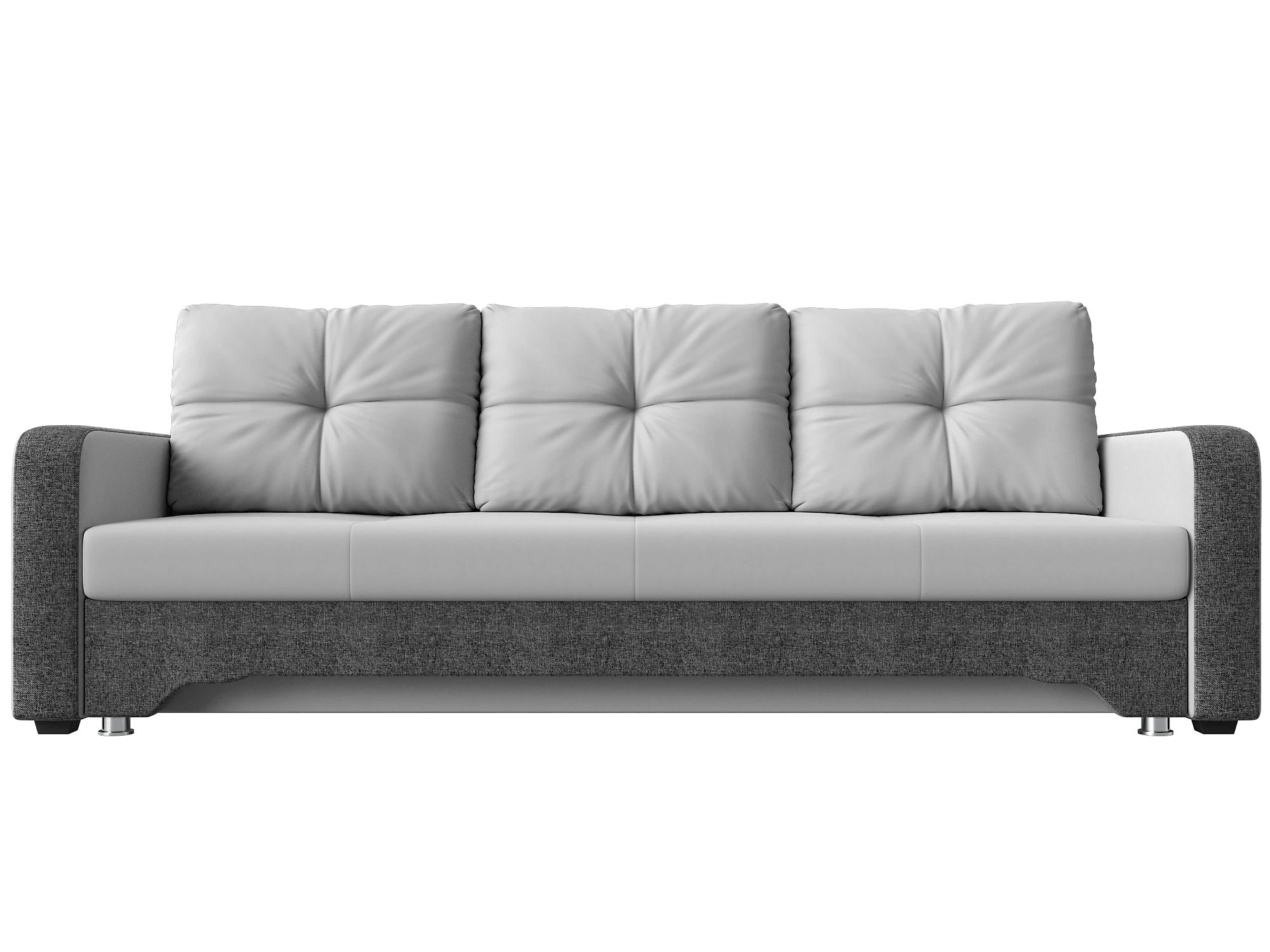 Прямой диван серого цвета Ник-3 Дизайн 37