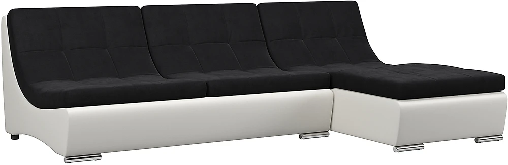  угловой диван с оттоманкой Монреаль-1 Нуар