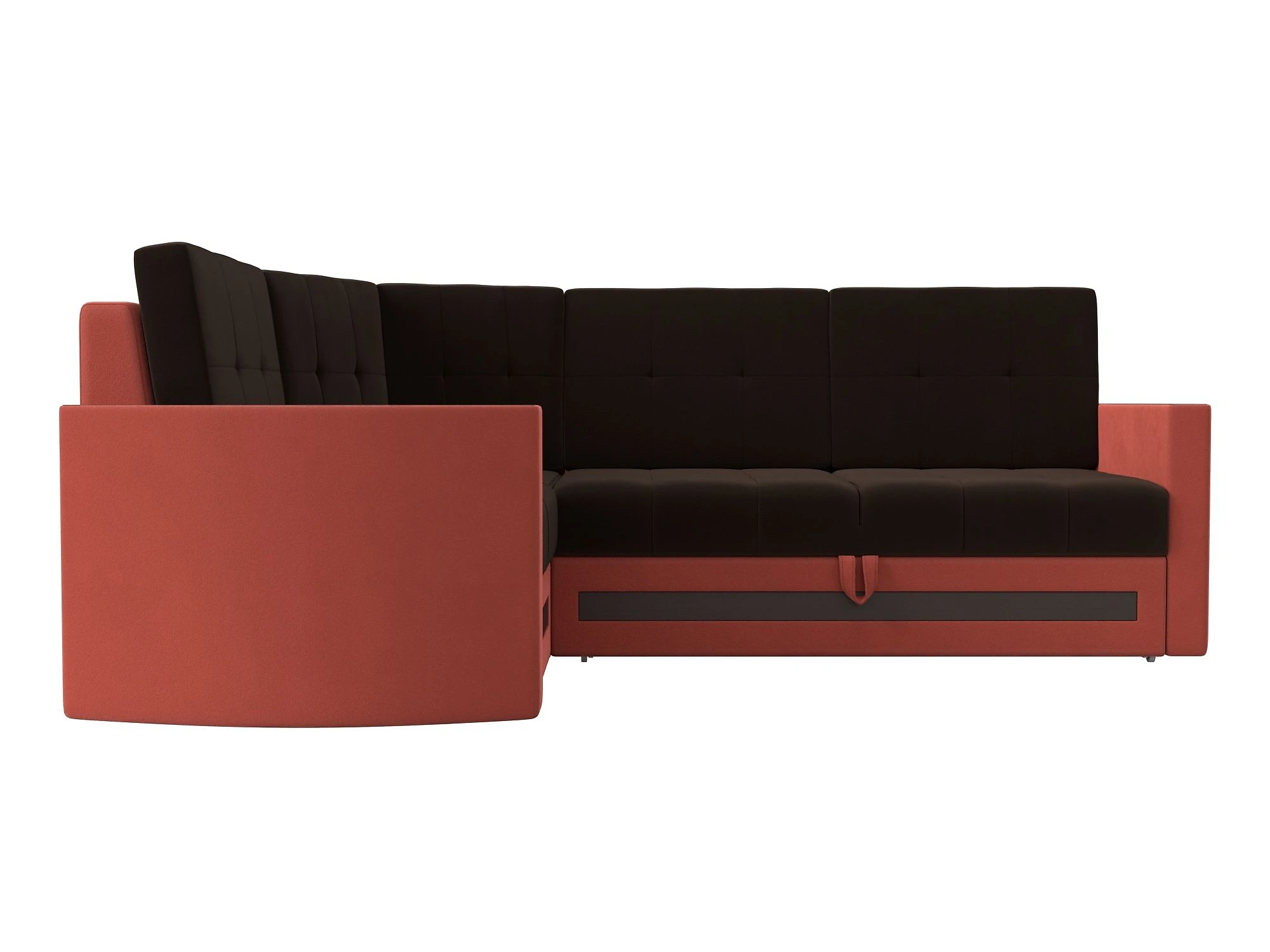 Угловой диван красный Белла Дизайн 21
