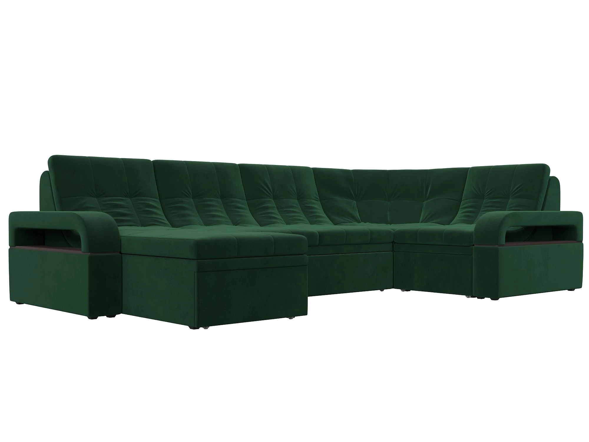 Одноместный диван Лига-035 П-образный Плюш Дизайн 3
