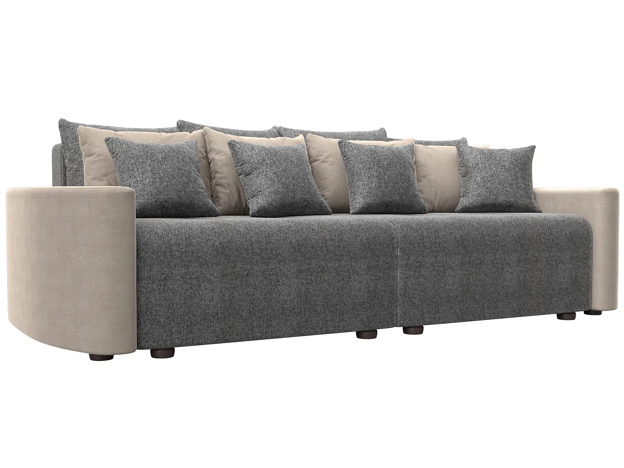 диван-кровать в стиле прованс Бристоль Рогожка Серый-Бежевый