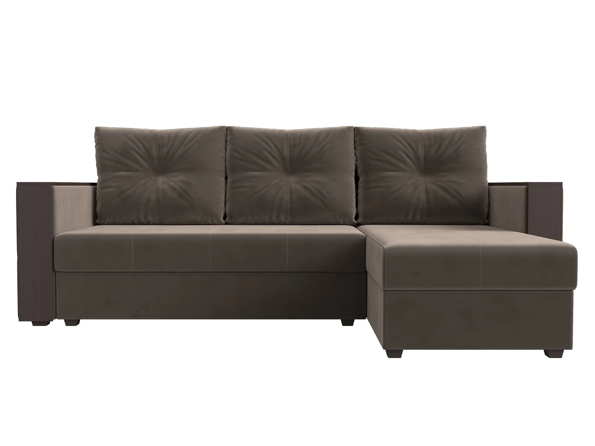 Двухместный угловой диван Валенсия Лайт Плюш Дизайн 5