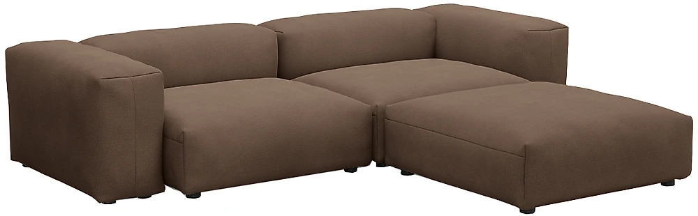 Каштановый угловой диван Фиджи-4 Браун