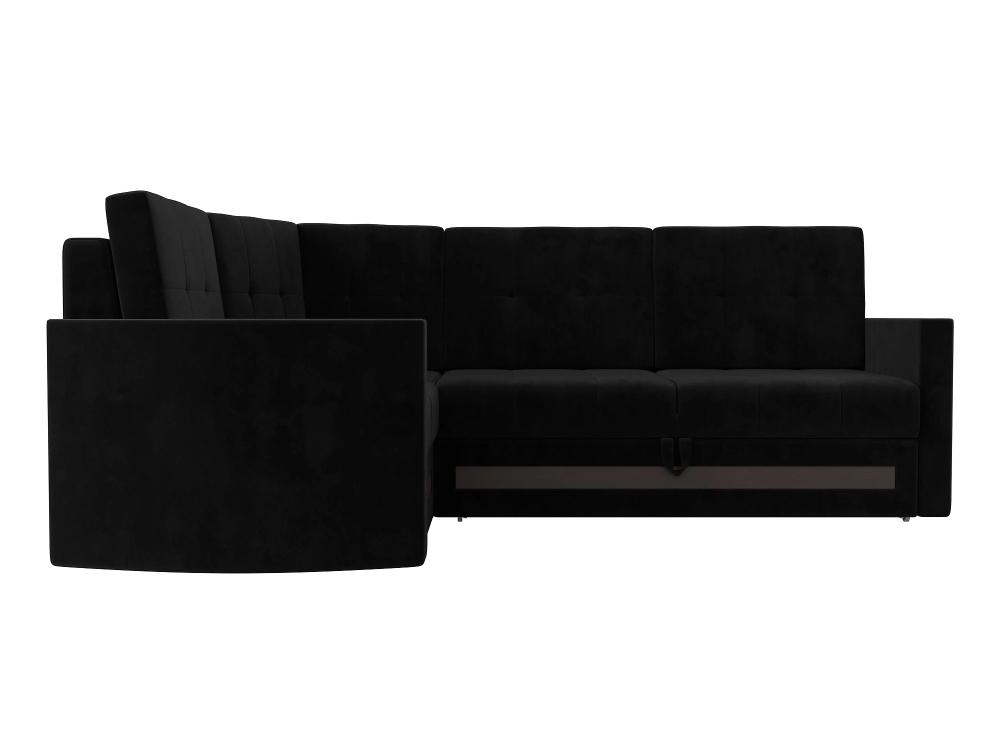 Чёрный диван Белла Плюш Дизайн 15