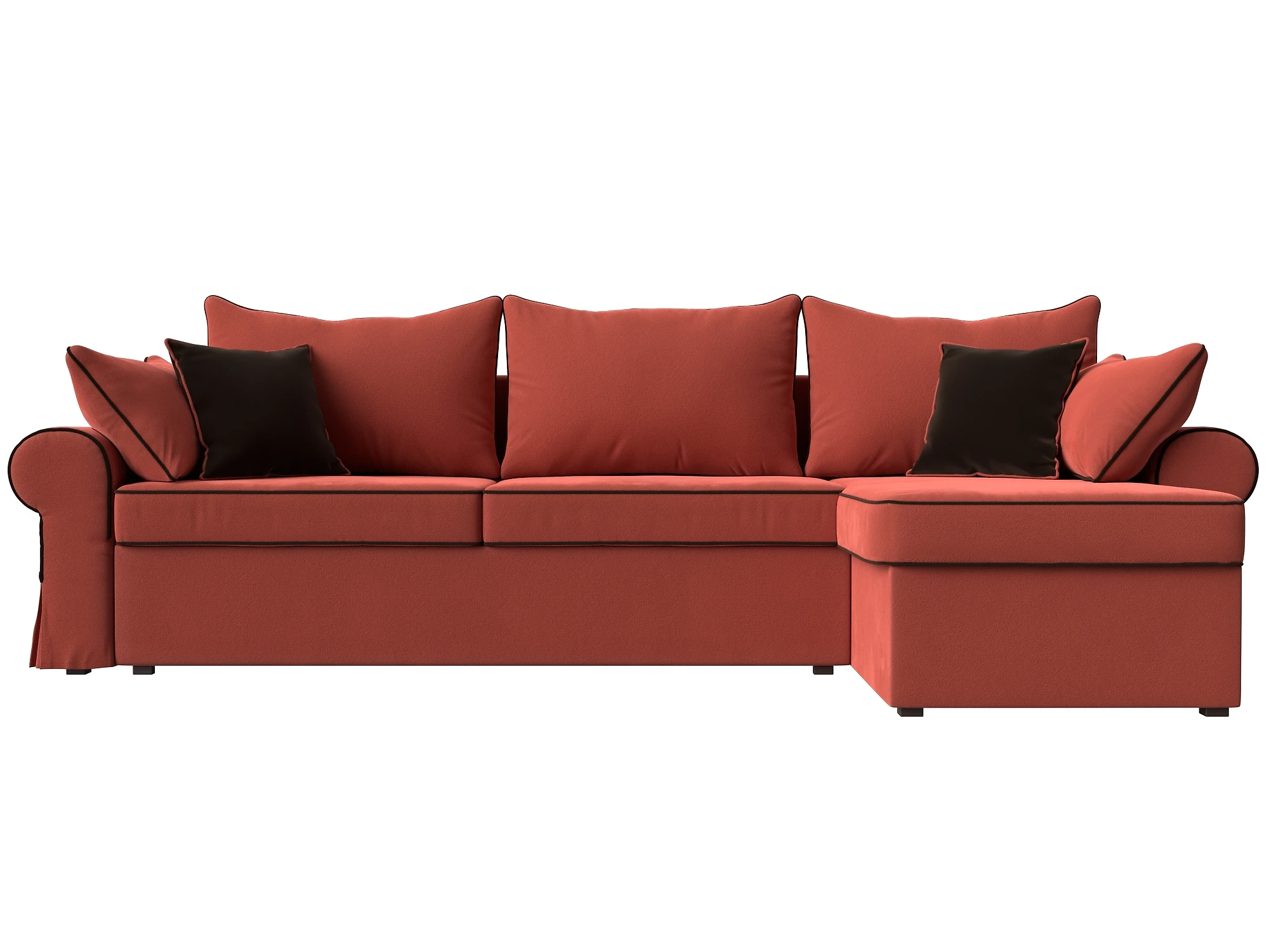 Угловой диван оранжевый Элис Дизайн 5