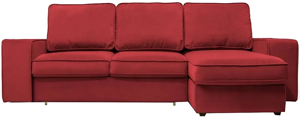 Угловой диван с ящиком для белья Монако Ред