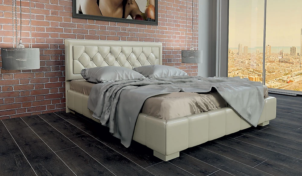 кровать в стиле минимализм 246 Слоновая Кость
