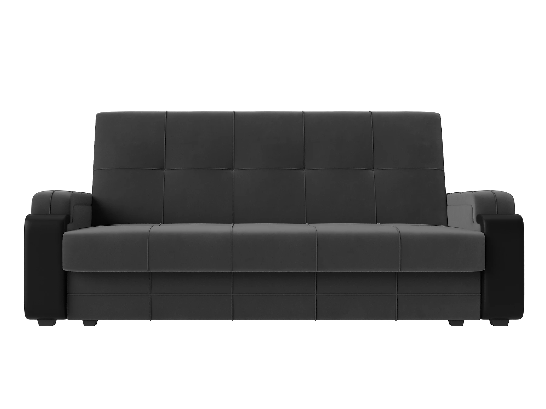 Прямой диван серого цвета Николь Лайт Плюш Дизайн 6 книжка