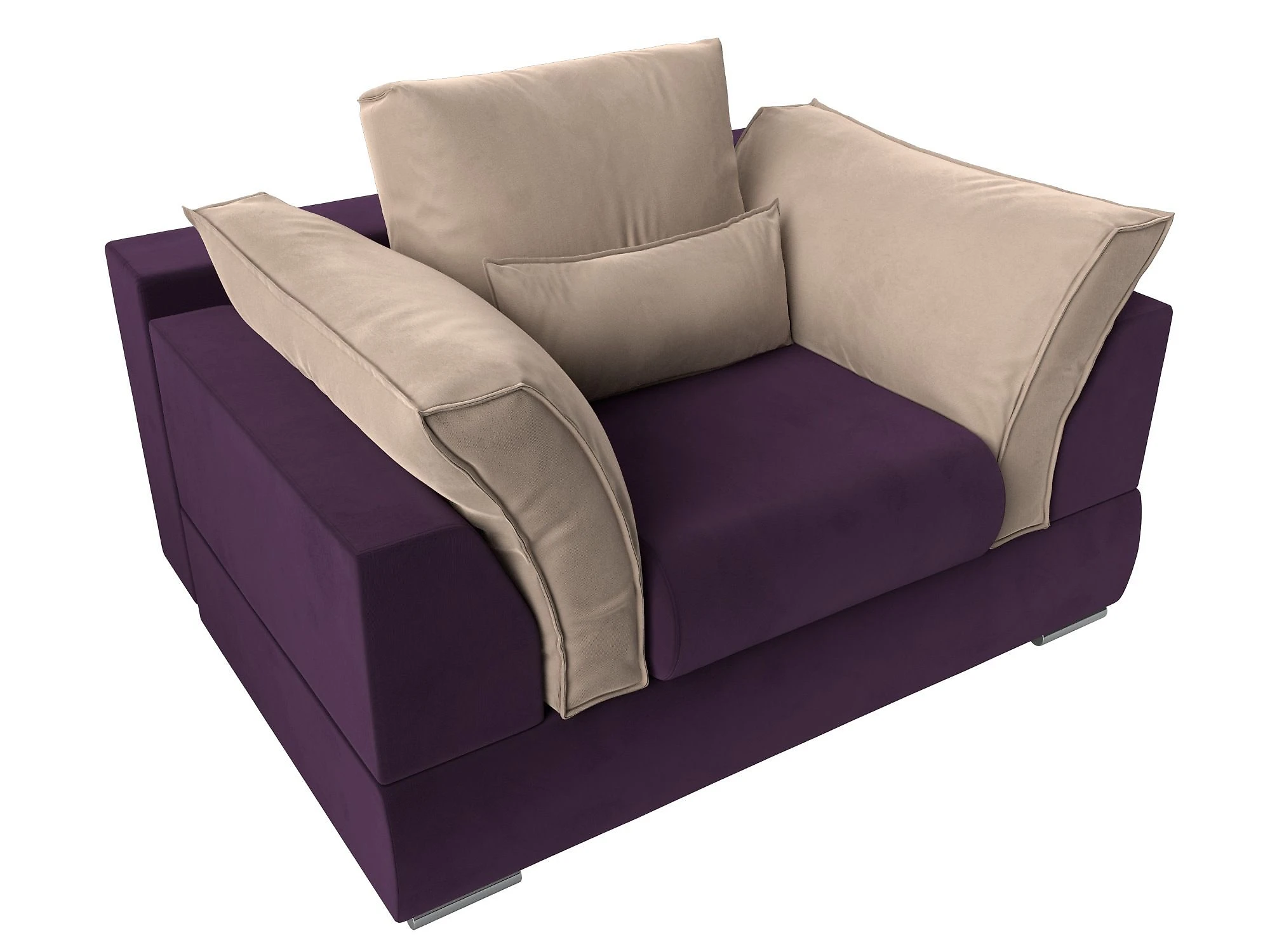 Фиолетовое кресло Пекин Плюш Дизайн 21