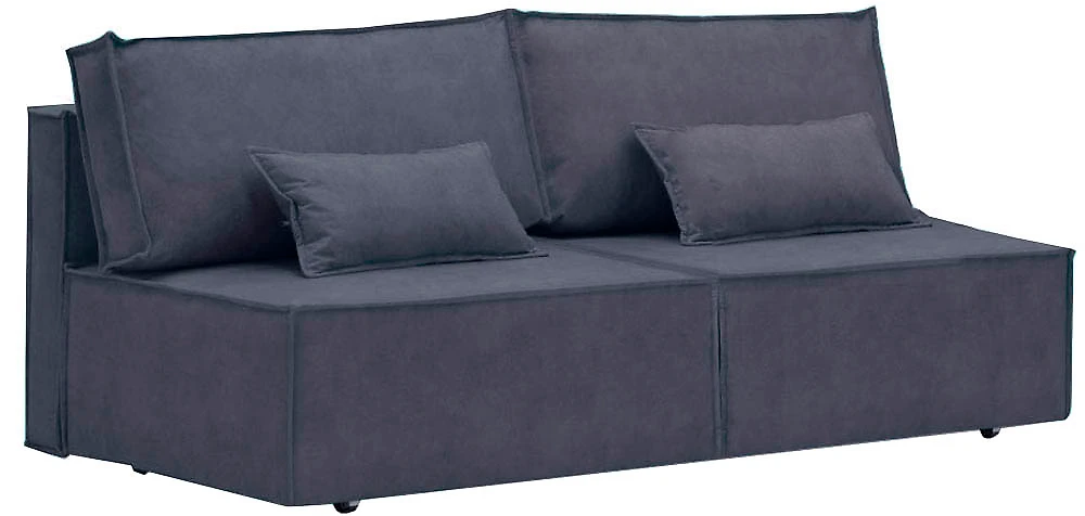 Прямой диван серого цвета Лофт (мини) Грей