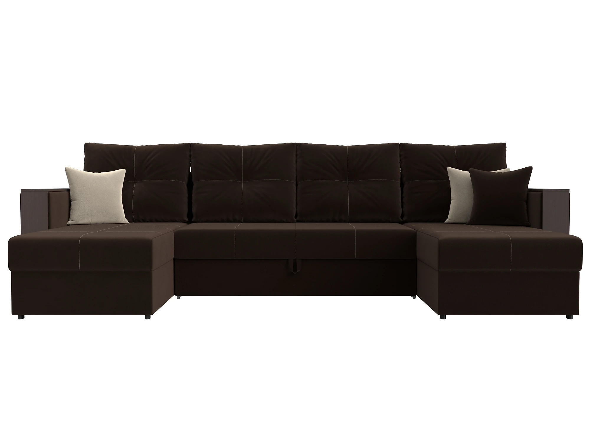 Тканевый угловой диван Валенсия-П Дизайн 3