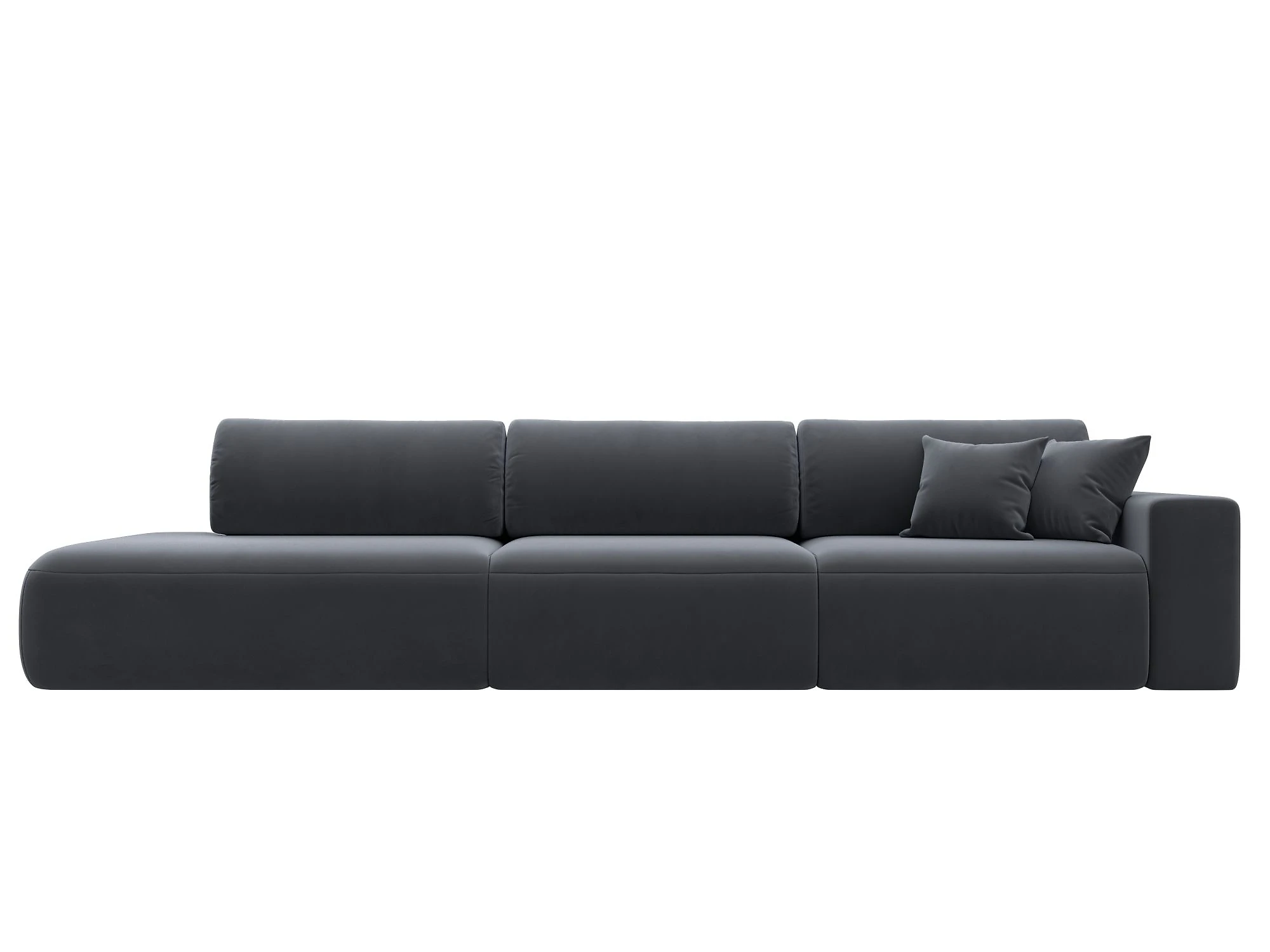 Прямой диван модерн Лига-036 Модерн Лонг Плюш Дизайн 6