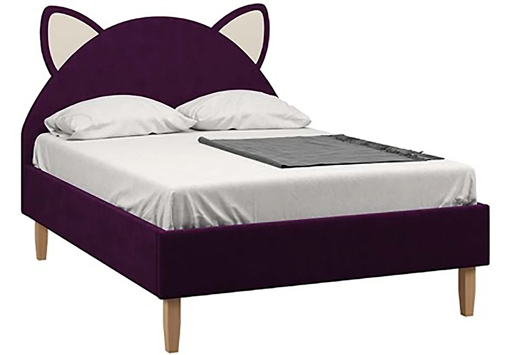 Кровать из экокожи Китти Фиолет