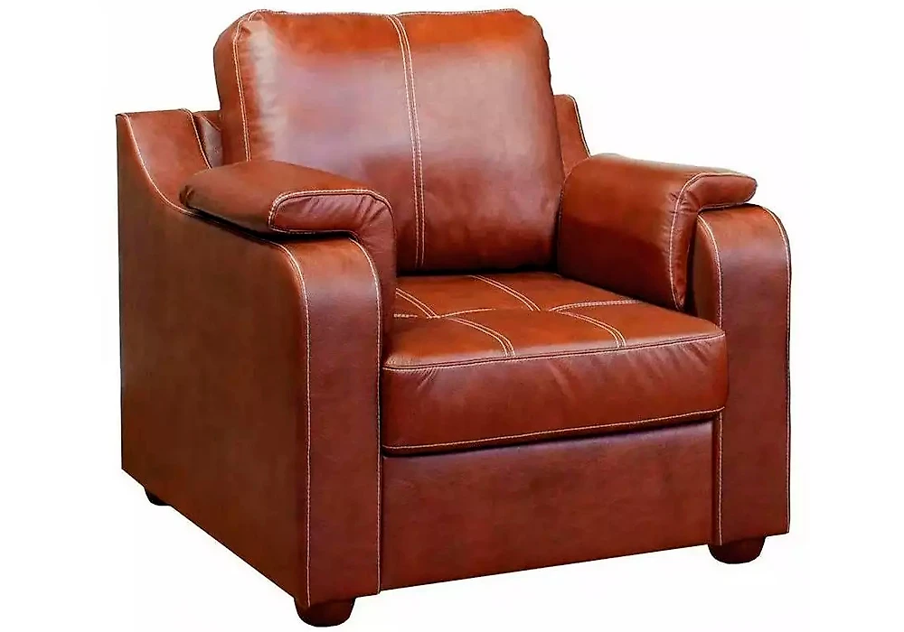 Кресло на ножках Берета Дизайн 3 кожаное