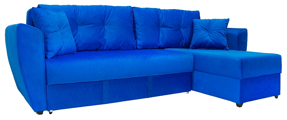 Угловой диван из велюра Амстердам Блу