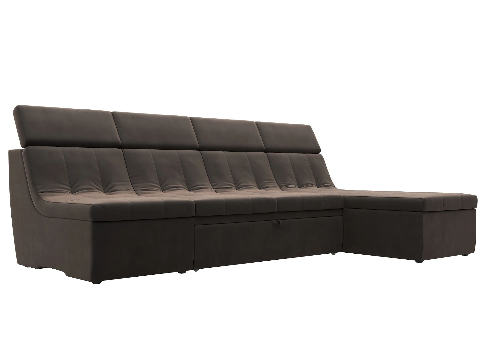 Модульный диван с оттоманкой  Холидей Люкс Плюш Дизайн 4