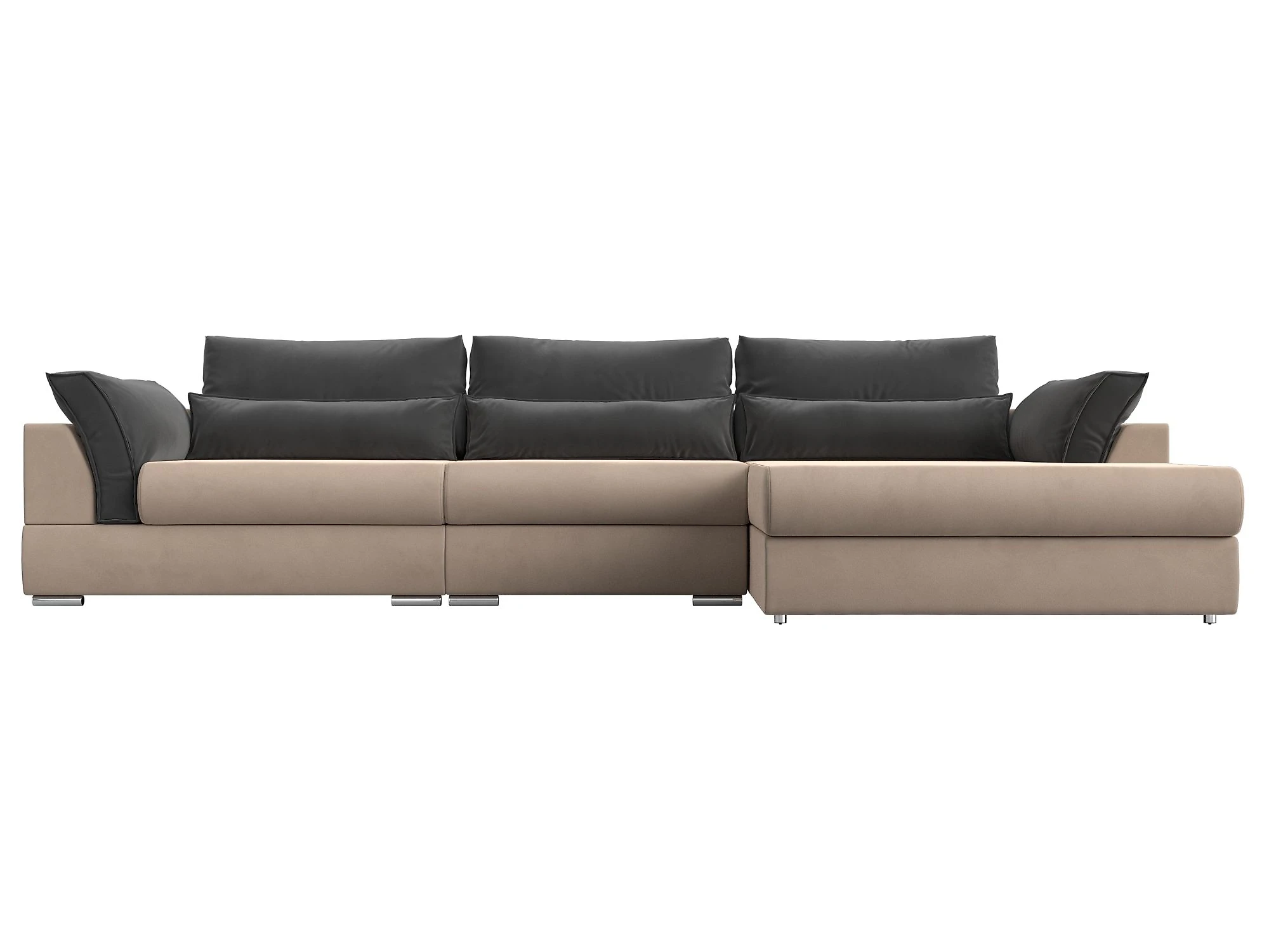 Угловой диван с независимым пружинным блоком Пекин Лонг Плюш Дизайн 5