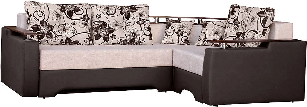 Угловой диван с подушками Комфорт Кантри Беж