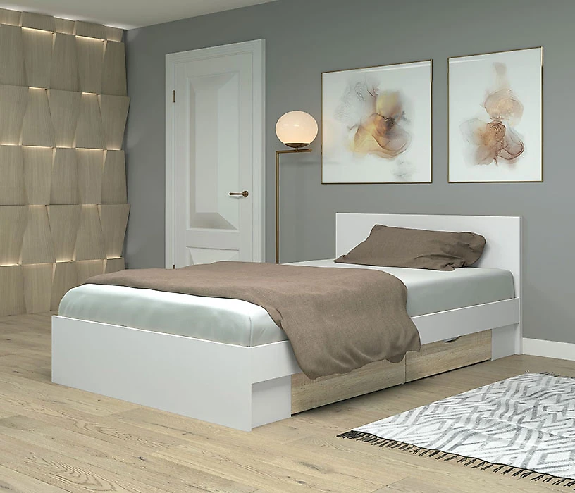 кровать в стиле минимализм Фреш КРФР-2-Я 1200 Дизайн-4