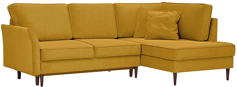 Угловой диван в скандинавском стиле Джулия Софт Амбер