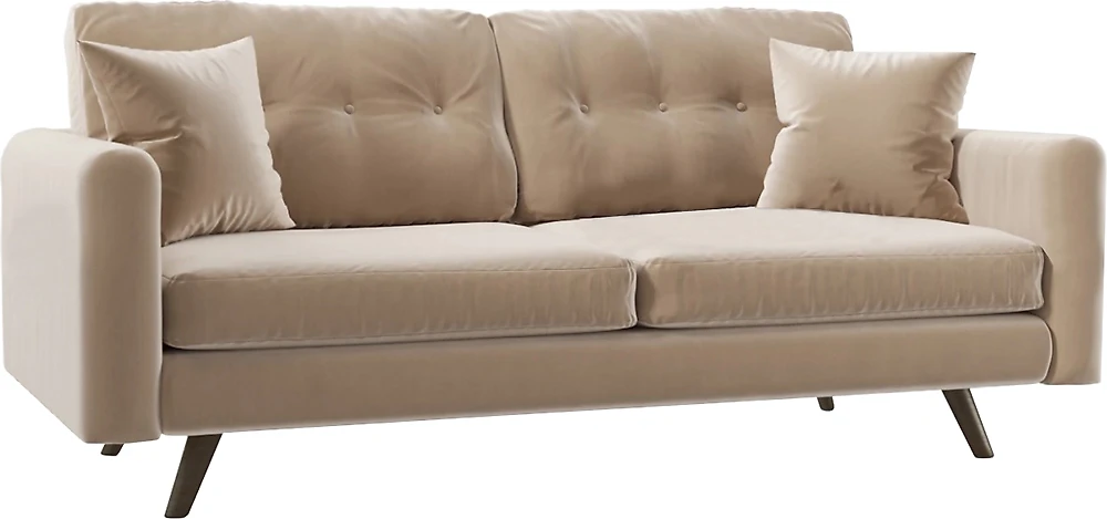 Прямой диван серого цвета Фрея