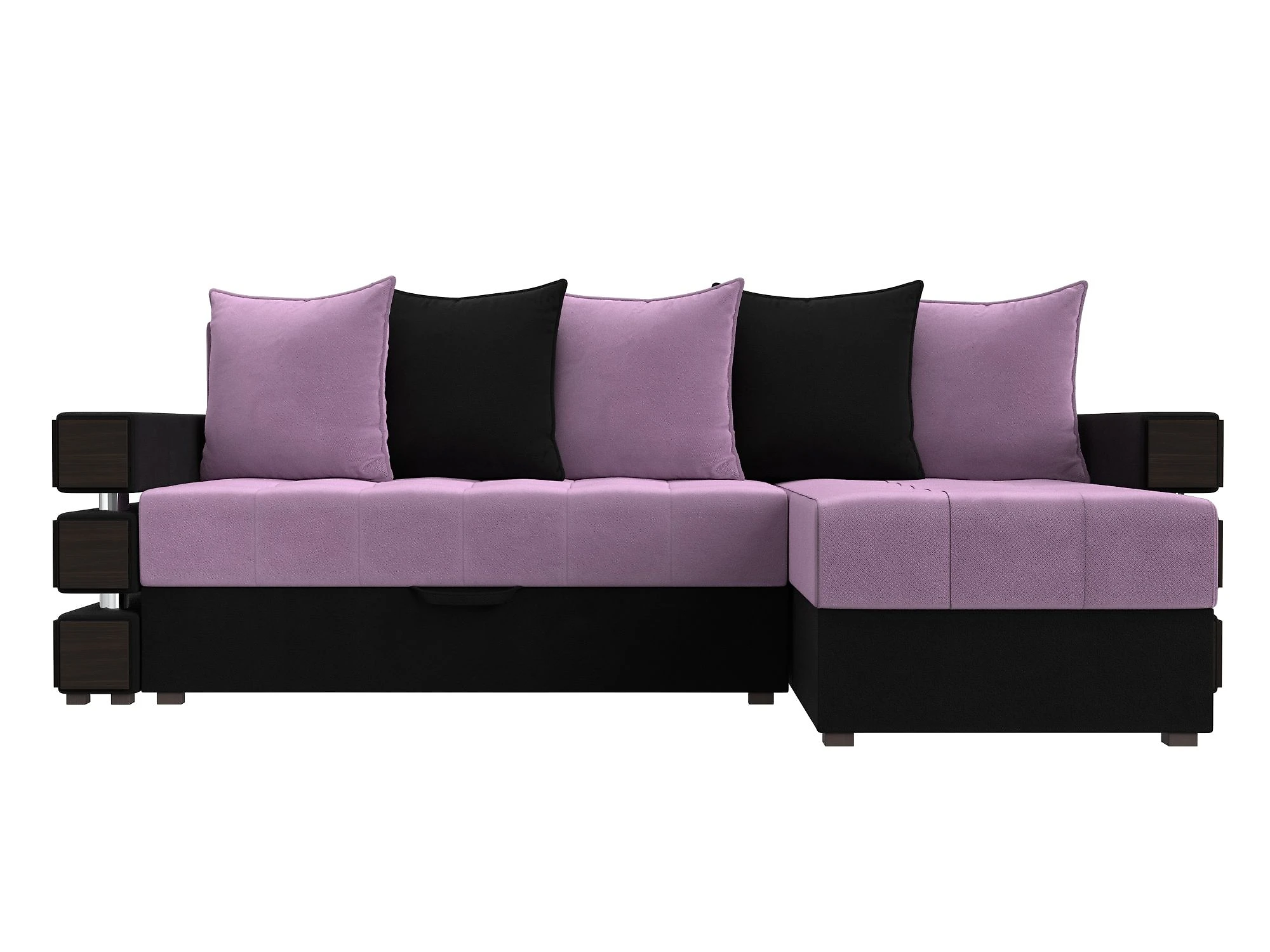 Чёрный угловой диван Венеция Дизайн 22