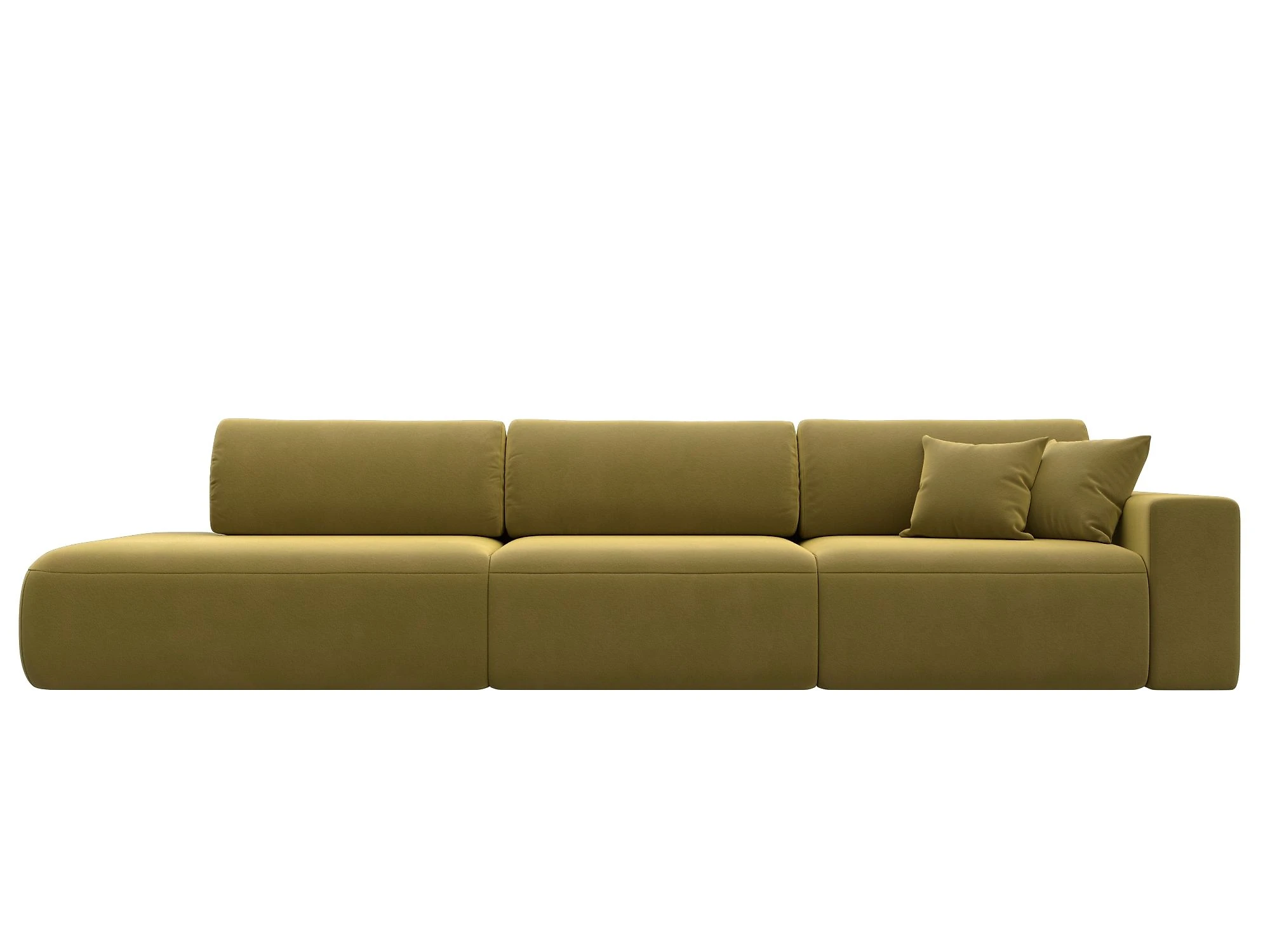 Жёлтый прямой диван Лига-036 Модерн Лонг Дизайн 7