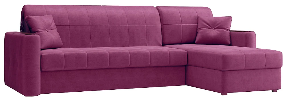 Угловой диван с механизмом аккордеон Ницца Плюш Фиолет