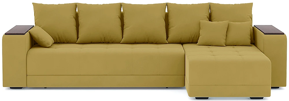 Угловой диван с независимым пружинным блоком Дубай Плюш Дизайн-1
