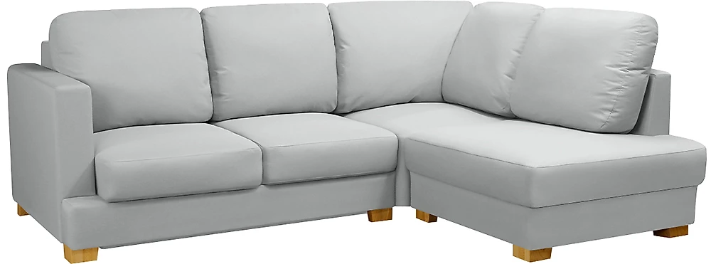 Угловой диван с подушками Плимут Мини Лайт Грей
