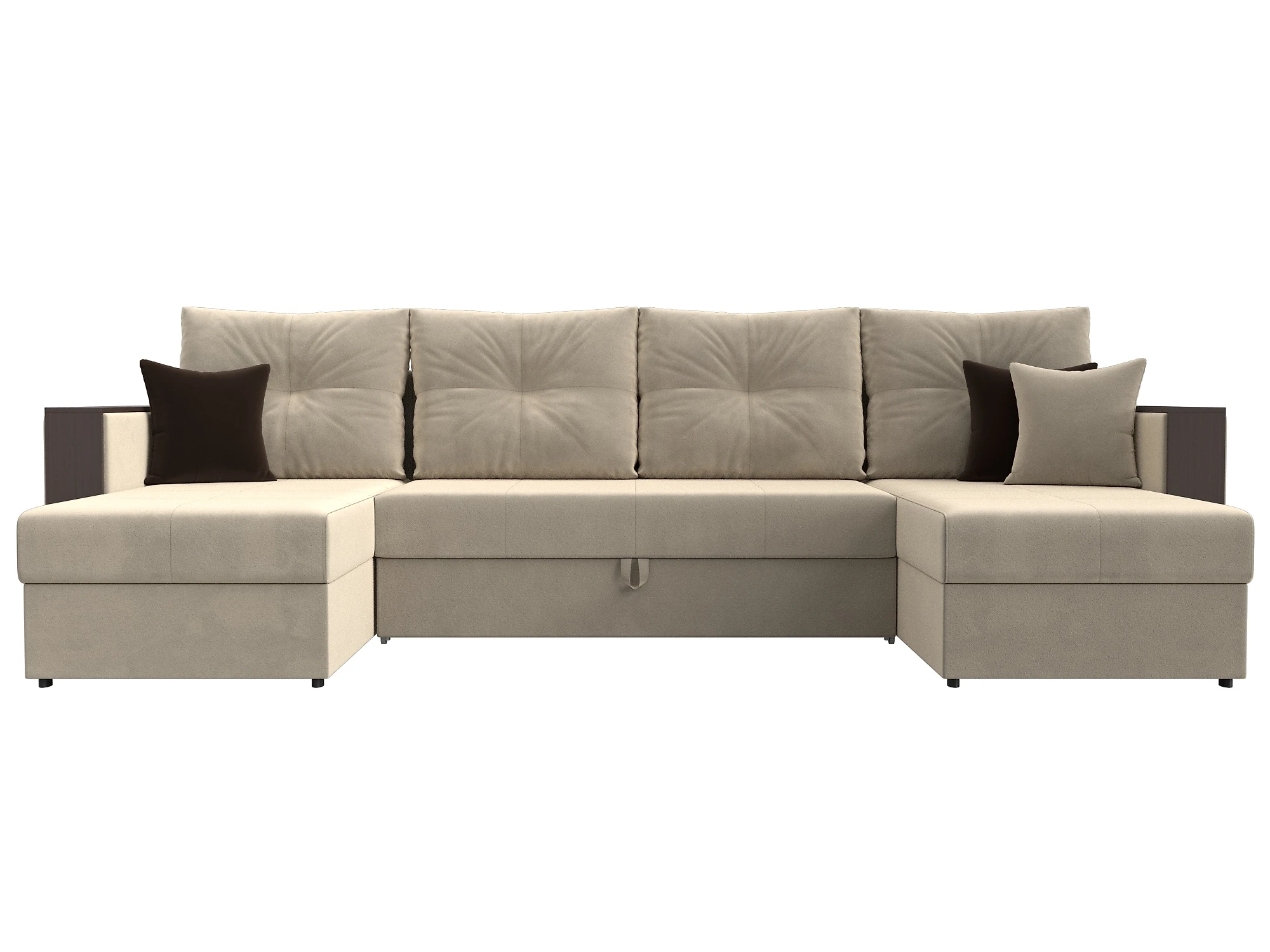 Тканевый угловой диван Валенсия-П Дизайн 1